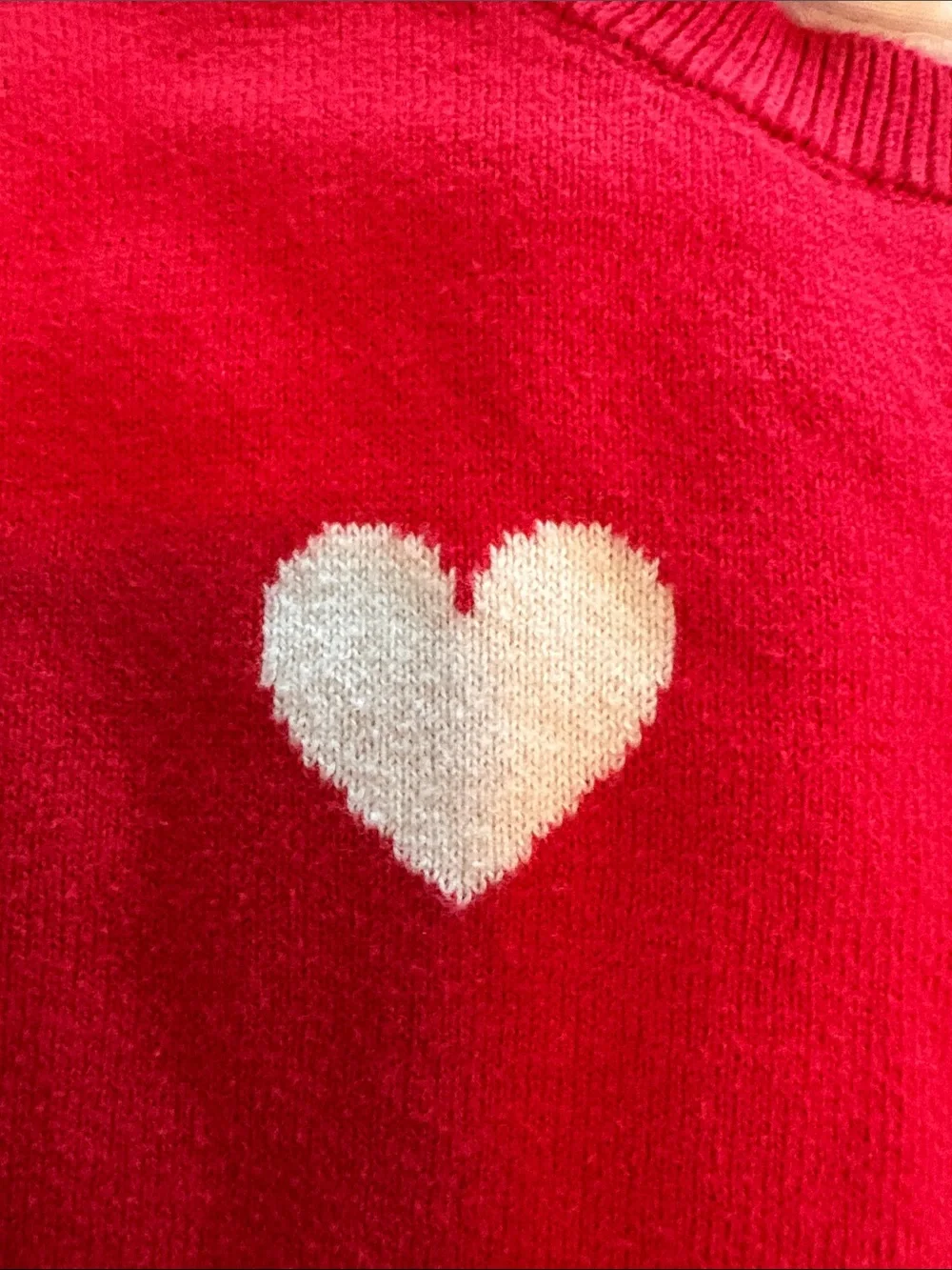 Gap Girls Red Heart Print Sweater Top